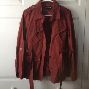 Forever21 parka light jacket Rust size 8/ L